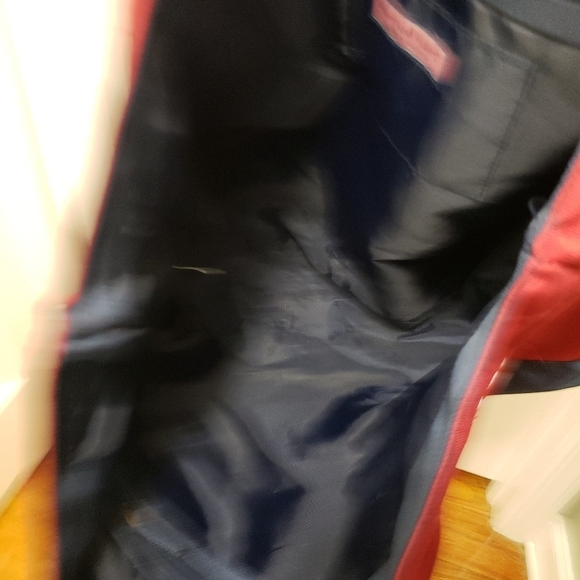 Vineyard Vines Large Travel/Beach Tote Red/blue Open Top - Picture 7 of 7